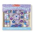 Sparkling Flowers Wooden Bead