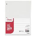 Mead Wide Ruled Filler Paper, 8 X 10.5, White, 200 Sheets/Pack (15200)