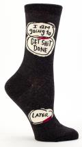 Get Shit Done Later Crew Socks