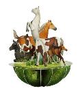 Santoro Pirouettes Horses & Ponies 3D Pop Up Greeting Card