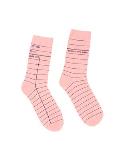 Library Card Pink Socks Large
