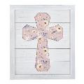 Wall Cross Sign White Coral FL