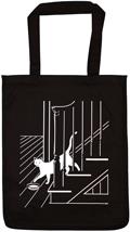 Cat on Stairs Tote Bag
