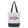 The Fur Side Canvas Tote Bag, Pawsome Mom, Gray