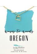 State Outline Necklace Oregon