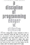 Discipline Of Programming