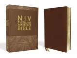 Niv, Thinline Reference Bible, Genuine Leather, Buffalo, Brown, Red Letter Edition, Comfort Print