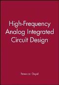 High Frequency Analog Integrated Circuit Design