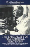 Specificity Of Serological Reactions 3rd Edition