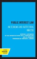 Public Interest Law: An Economic and Institutional Analysis