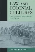 Law & Colonial Cultures Legal Regimes in World History 1400 1900
