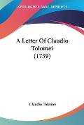 A Letter of Claudio Tolomei (1739)