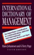 International Dictionary Of Management