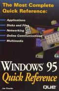 Windows 95 quick reference