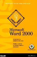 Microsoft Word 2000 MOUS Cheat Sheet with CDROM