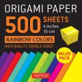 Origami Paper 500 sheets Rainbow Colors 4 10 cm Tuttle Origami Paper High Quality Double Sided Origami Sheets Printed with 12 Different Color Combinations