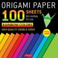 Origami Paper 100 Sheets Rainbow Colors 8 1/4 (21 CM): Extra Large Double-Sided Origami Sheets Printed with 12 Different Color Combinations (Instructi
