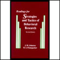 Readings For Strategies & Tactics Of Behavioral Research