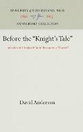 Before the Knight's Tale: Imitation of Classical Epic in Boccaccio's Teseida