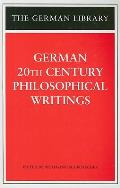 German 20th Century Philosophical Writings