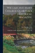 William and Mary College Quarterly Historical Magazine; 25