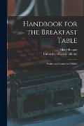 Handbook for the Breakfast Table: Varied and Economical Dishes