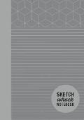 Sketch Whack Notebook: Doodle While Taking Notes - Lined College Rule With Doodle Patterns - Dark Grey Soft Matte Cover - 7x10