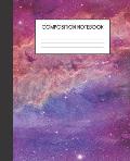 Composition Notebook: Painted Galaxy - College Ruled Notebook - Lined Journal - 100 Pages - 7.5 X 9.25 - School Subject Book Notes- Student