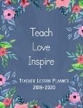 One Page Per Day Dated Teacher Planner Lesson Planner - (Aug 2019 - July 2020) - 7 Subjects Per Day, For All Countries (USA, UK, Canada And Others)
