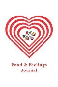 Food and Feelings Journal (Red Heart) 6x9: Notebook to log meals and track emotions and thoughts around eating