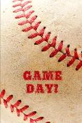 Game Day: Baseball Notebook Gift For Writing In: Blank Lined Journal, 6x9 Inches, 91 Pages