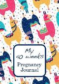 My 40 weeks Pregnancy Journal: My 40 Weeks Journey 7x10 Notebook for Doctor appointments, to do list, weight, baby size, Thoughts & Feelings...