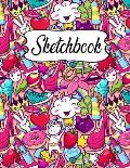 SketchBook: Cute Drawing Paper for Kids, 120 Pages of 8.5x11 Blank Paper for Drawing, Doodling or Sketching (Sketch book For Kids)