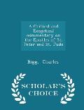 A Critical and Exegetical Commentary on the Epistles of St. Peter and St. Jude - Scholar's Choice Edition