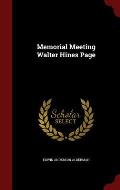 Memorial Meeting Walter Hines Page