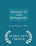 Memoirs of Lord Bolingbroke - Scholar's Choice Edition