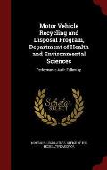 Motor Vehicle Recycling and Disposal Program, Department of Health and Environmental Sciences: Performance Audit Follow-Up