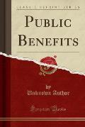Public Benefits (Classic Reprint)