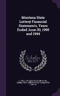 Montana State Lottery Financial Statements, Years Ended June 30, 1995 and 1994
