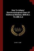 Key to Adams' Synchronological Chart of Universal History, 4004 B.C. to 1881 A.D