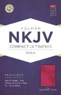 NKJV Compact Ultrathin Bible, Pink Leathertouch, Indexed
