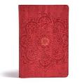 CSB Essential Teen Study Bible Red Flower Cork Leathertouch