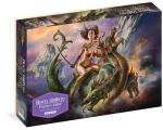 Boris Vallejo Fearless Rider 1,000-Piece Puzzle: For Adults Fantasy Dragon Gift Jigsaw 26 3/8 X 18 7/8