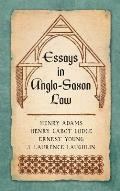 Essays in Anglo-Saxon Law (1876)