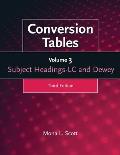 Conversion Tables: Volume Three, Subject Headings LC and Dewey