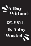 A day without cycle ball is a day wasted