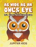 As Wide As an Owl's Eye: Owl Adult Coloring Books
