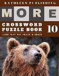 Crossword Puzzles Large Print: More Large Print Crosswords Game - Hours of brain-boosting entertainment for adults and kids - Brown Bear Design