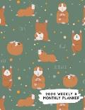 2020 Weekly & Monthly Planner: Funny Exercise Yoga Guinea Pig Calendar & Journal