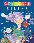 Colorare sirene - Volume 1 - Edizione notturna: Libro da colorare per bambini - 25 disegni